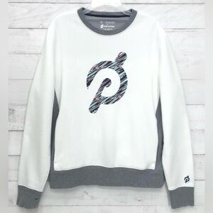 Peloton x Fourlaps Crew Neck Sweatshirt • White • Sz M • EUC